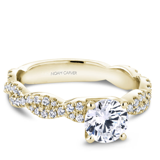 Noam Carver Engagement Ring Yellow 14k Gold With 62 RD TCW 0.32ct