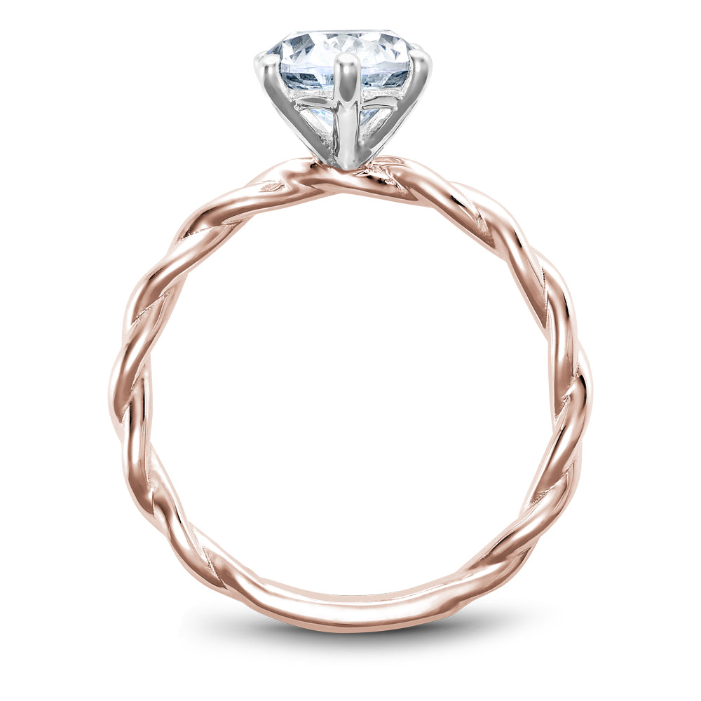 Noam Carver Engagement Ring Rose & White 18k Gold