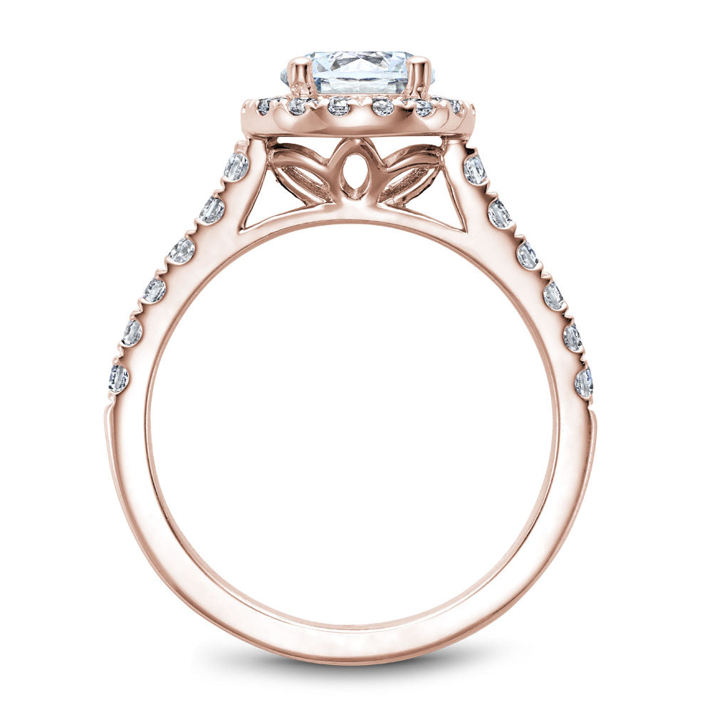 Noam Carver Engagement Ring Rose 14k Gold With 28 RD TCW 0.52ct