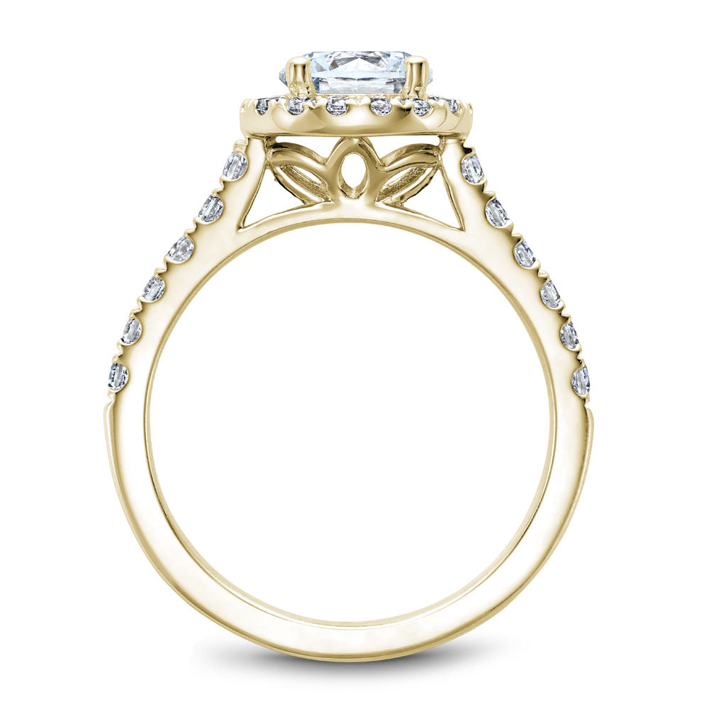 Noam Carver Engagement Ring Yellow 14k Gold With 28 RD TCW 0.52ct