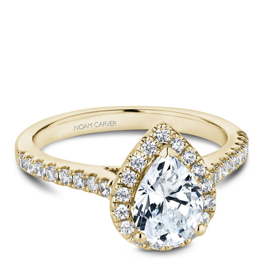 Noam Carver Engagement Ring Yellow 14k Gold With 33 RD TCW 0.39ct