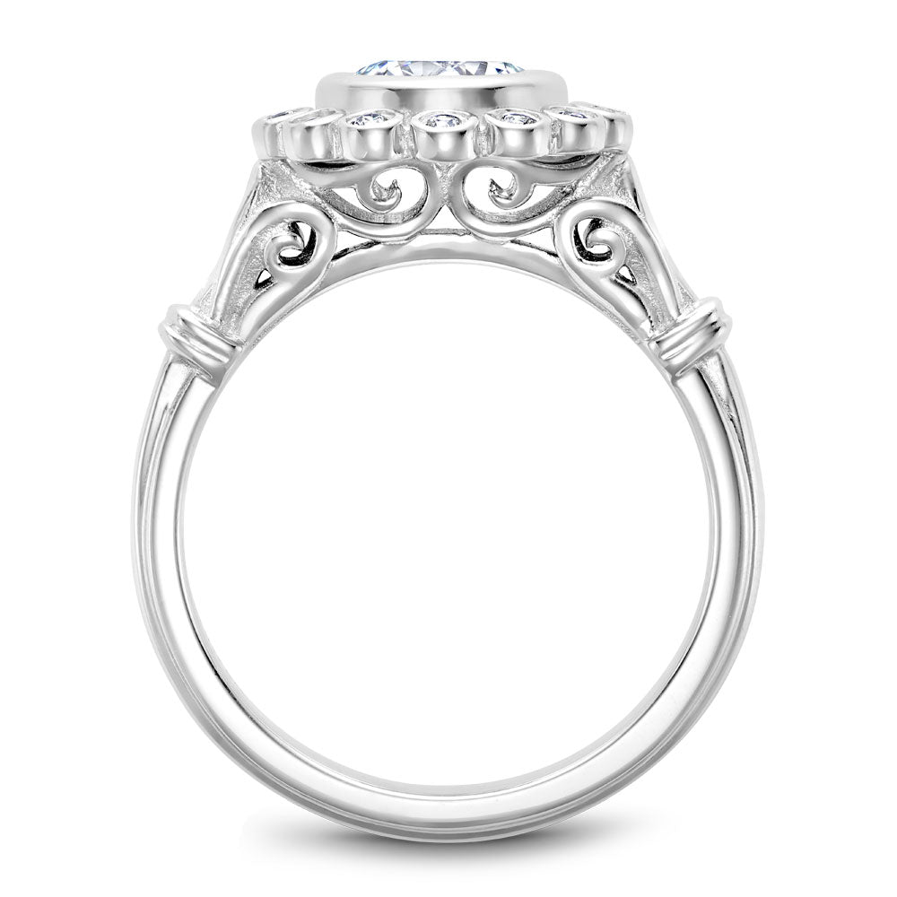 Noam Carver Engagement Ring Platinum With 18 RD TCW 0.15ct