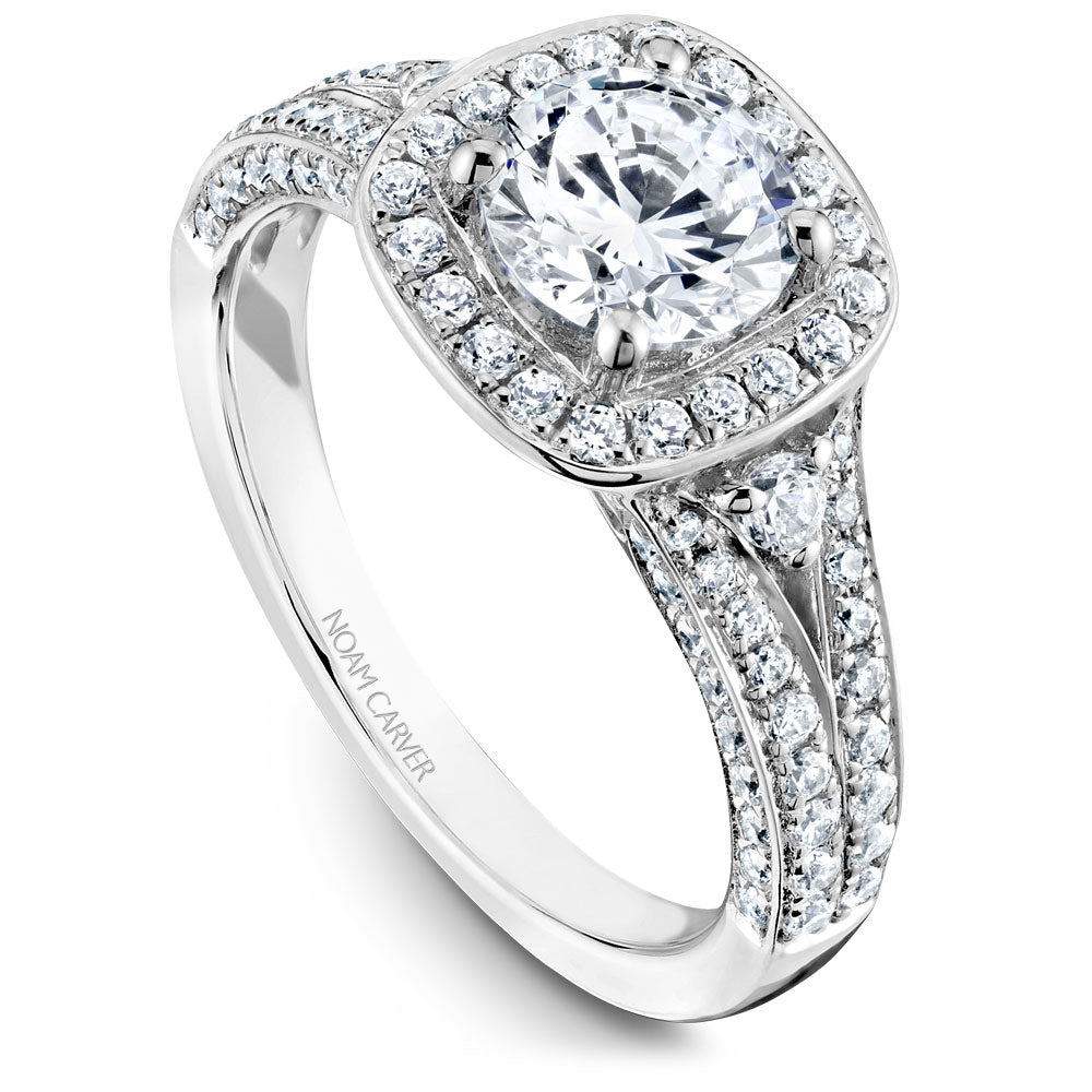 Noam Carver Engagement Ring Platinum With 94 RD TCW 0.57ct