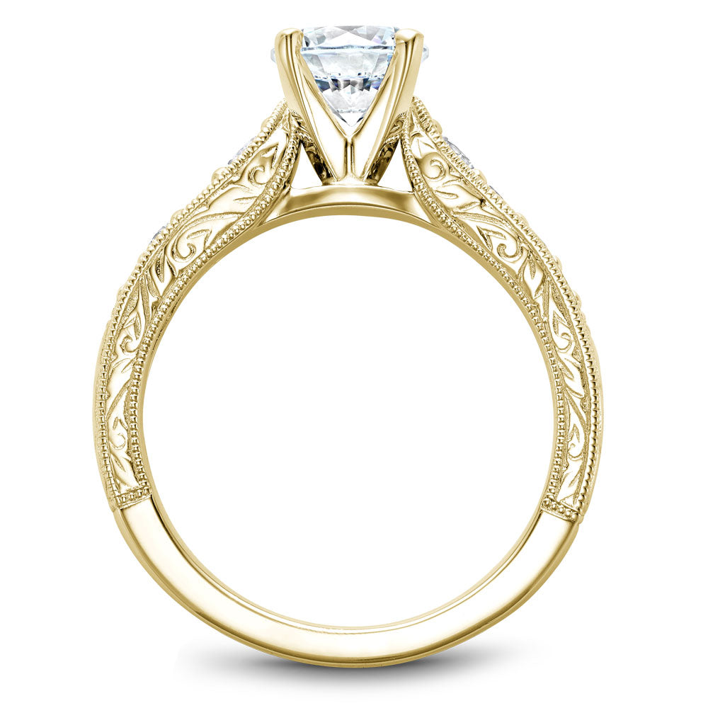 Noam Carver Engagement Ring Yellow 14k Gold With 8 RD TCW 0.38ct