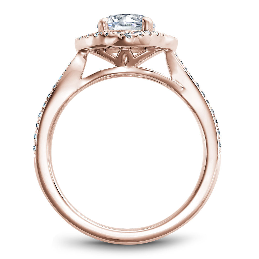 Noam Carver Engagement Ring Rose 18k Gold With 50 RD TCW 0.23ct