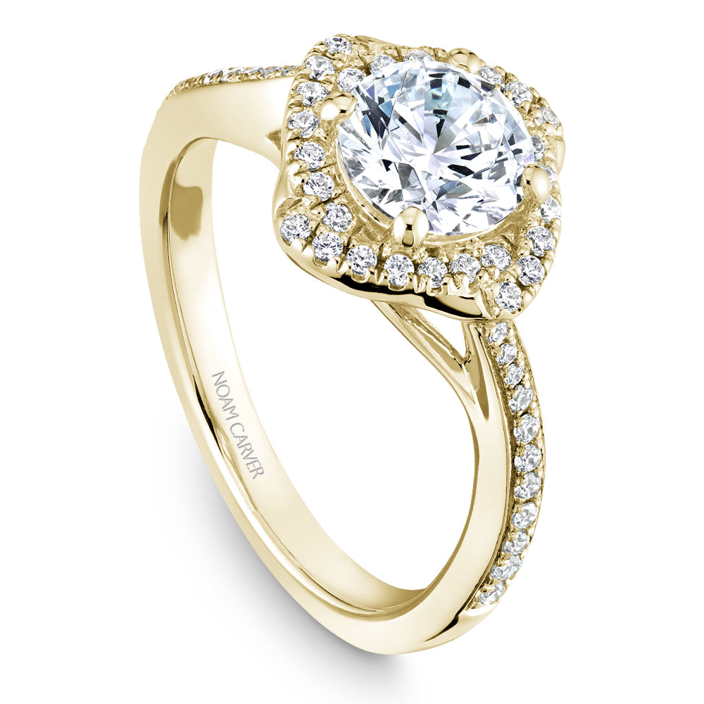Noam Carver Engagement Ring Yellow 14k Gold With 50 RD TCW 0.23ct