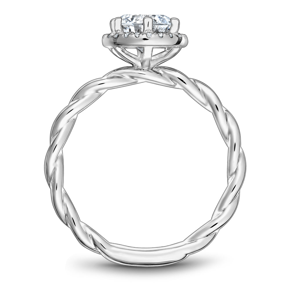 Noam Carver Engagement Ring Platinum With 22 RD TCW 0.07ct