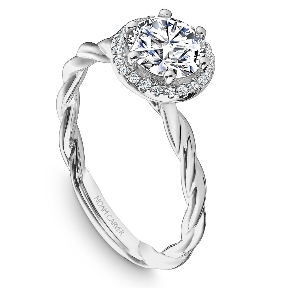 Noam Carver Engagement Ring Platinum With 22 RD TCW 0.07ct