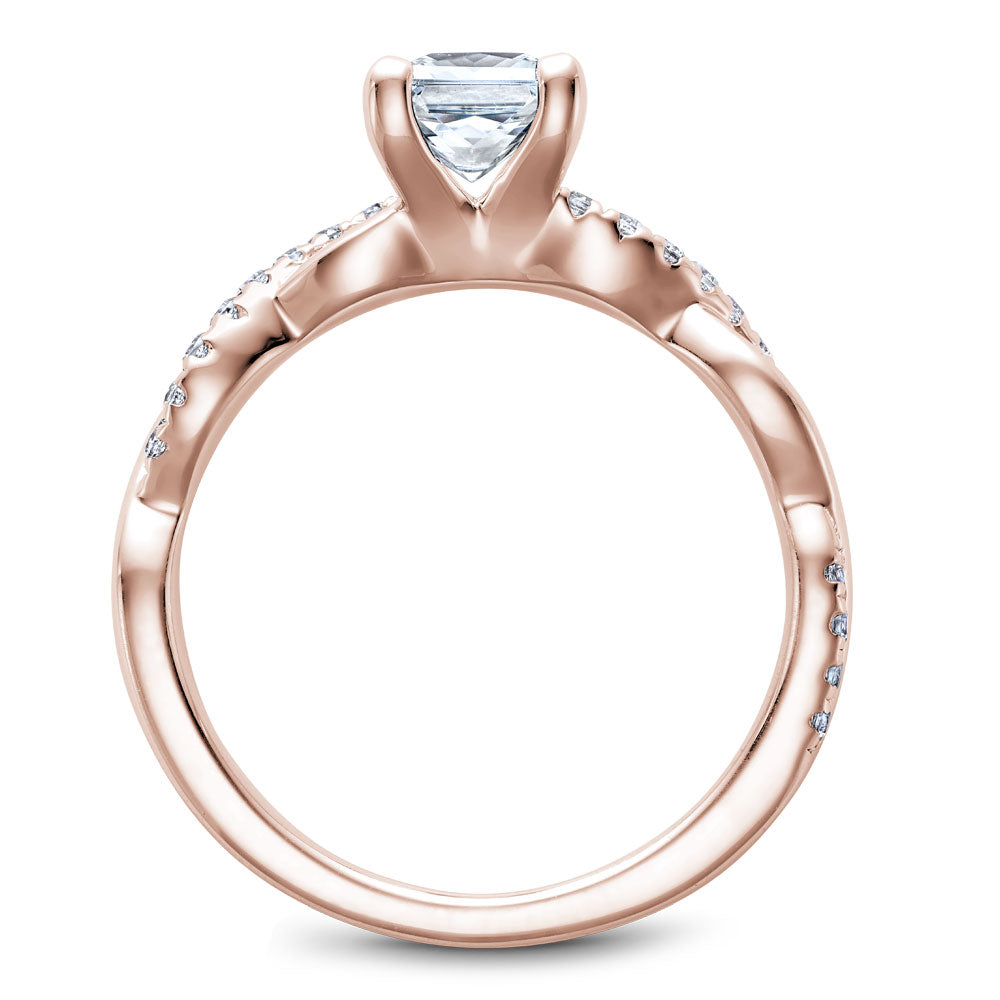 Noam Carver Engagement Ring Rose 18k Gold With 24 RD TCW 0.19ct