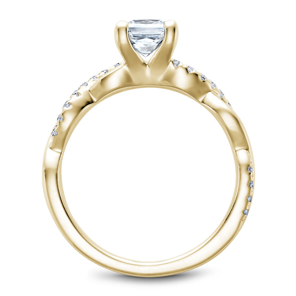 Noam Carver Engagement Ring Yellow 14k Gold With 24 RD TCW 0.19ct