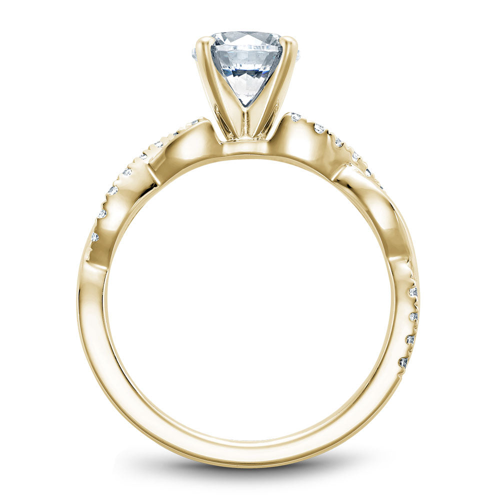Noam Carver Engagement Ring Yellow 18k Gold With 24 RD TCW 0.19ct