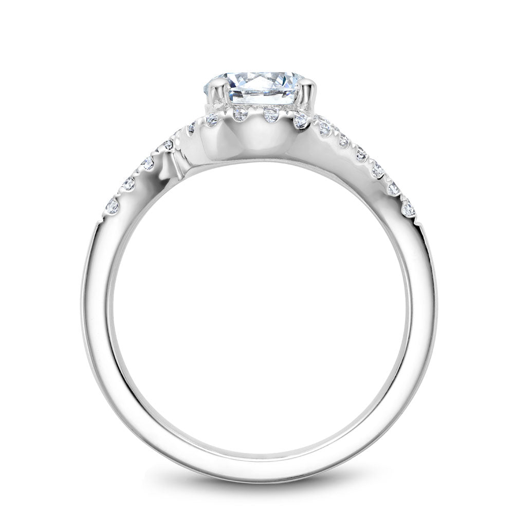 Noam Carver Engagement Ring White 18k Gold With 32 RD TCW 0.38ct
