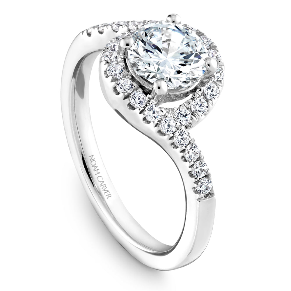 Noam Carver Engagement Ring Platinum With 32 RD TCW 0.38ct