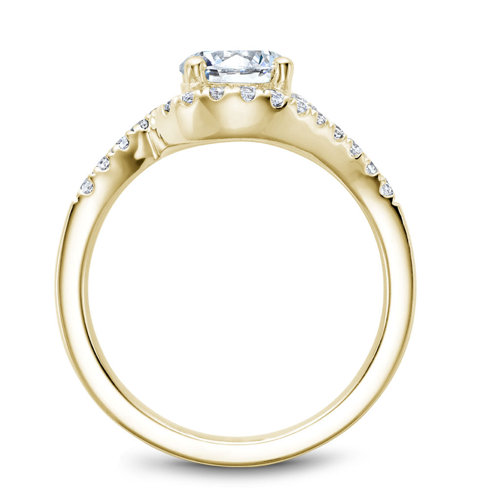 Noam Carver Engagement Ring Yellow 14k Gold With 26 RD TCW 0.38ct