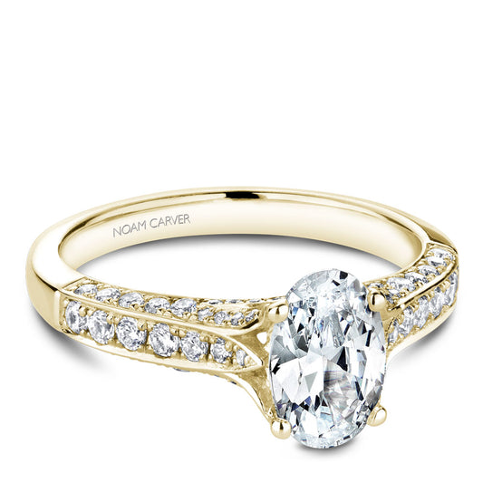 Noam Carver Engagement Ring Yellow 14k Gold With 66 RD TCW 0.43ct