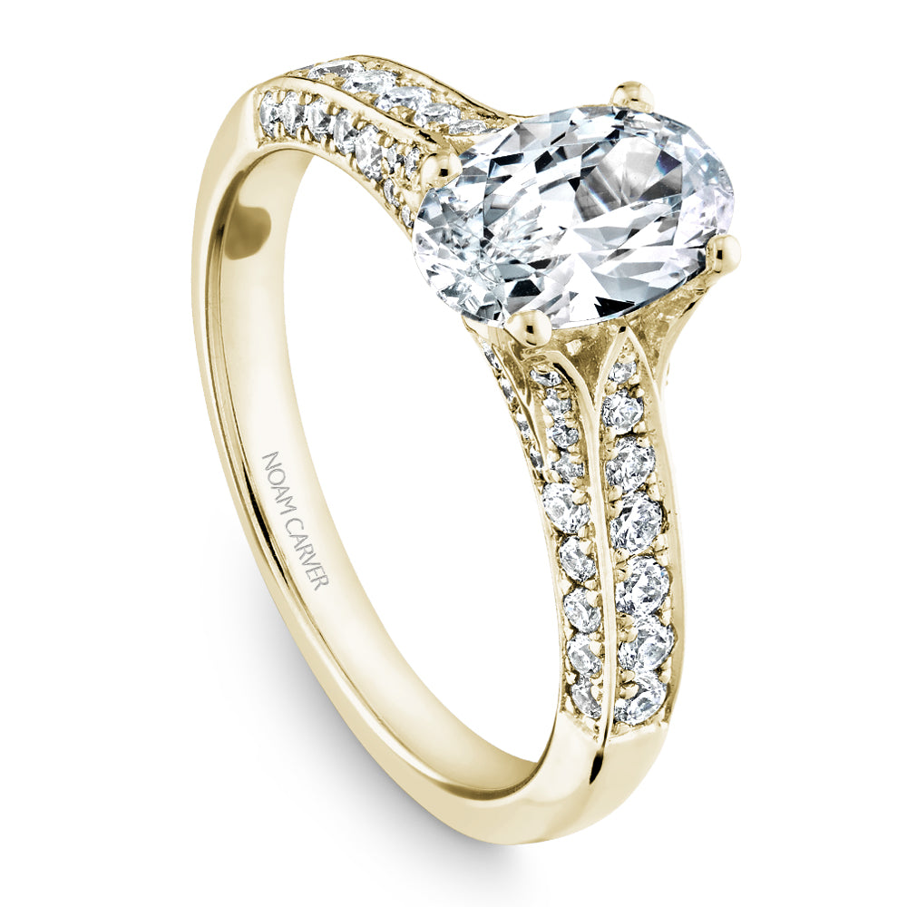 Noam Carver Engagement Ring Yellow 18k Gold With 66 RD TCW 0.43ct