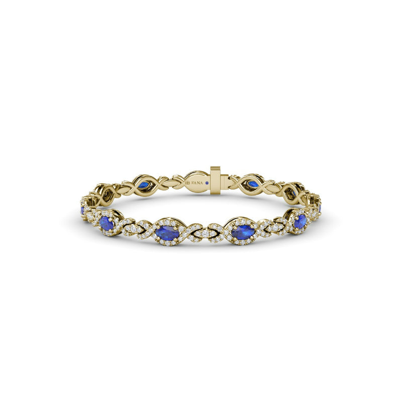 Fana Love Knot Sapphire and Diamond Bracelet