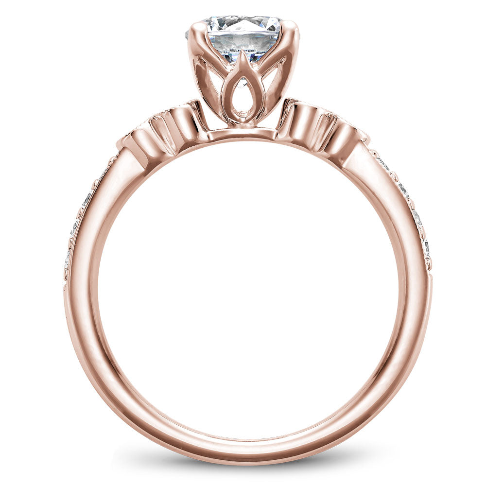 Noam Carver Engagement Ring Rose 14k Gold With 12 RD TCW 0.22ct