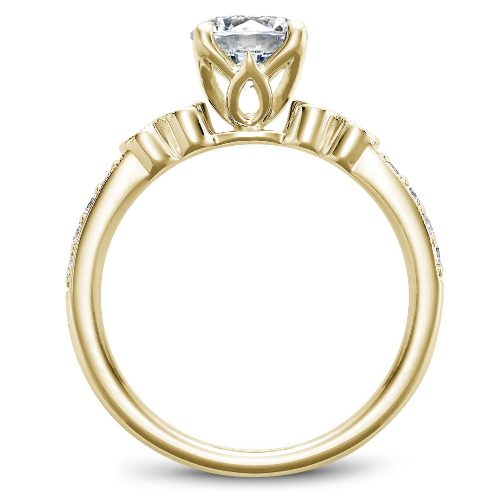 Noam Carver Engagement Ring Yellow 18k Gold With 12 RD TCW 0.22ct