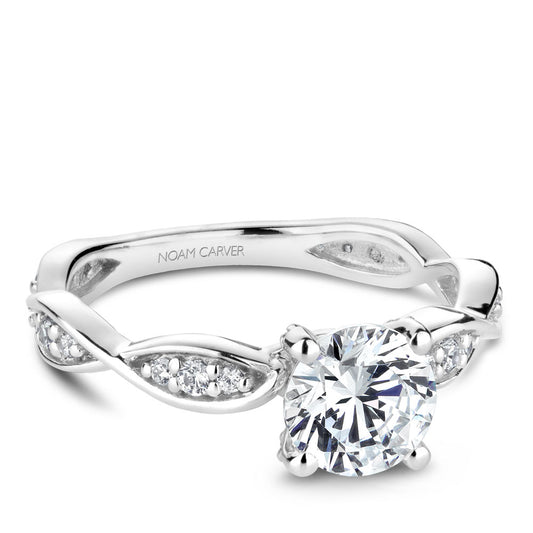 Noam Carver Engagement Ring Platinum With 30 RD TCW 0.21ct