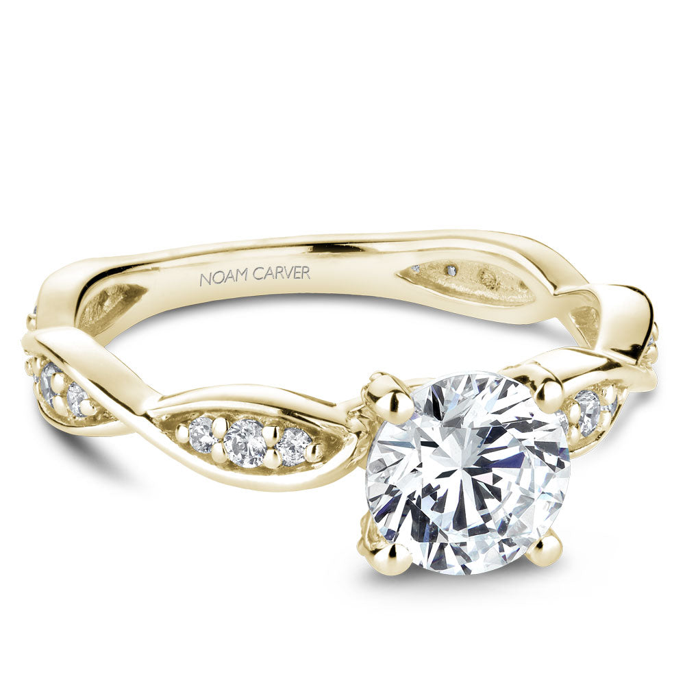 Noam Carver Engagement Ring Yellow 18k Gold With 30 RD TCW 0.21ct