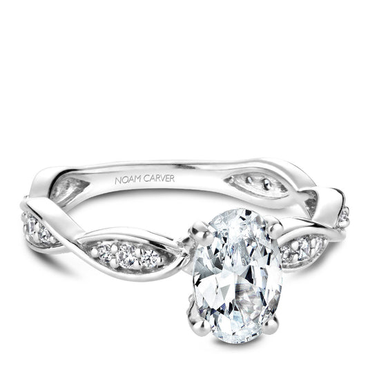 Noam Carver Engagement Ring White 14k Gold With 30 RD TCW 0.21ct