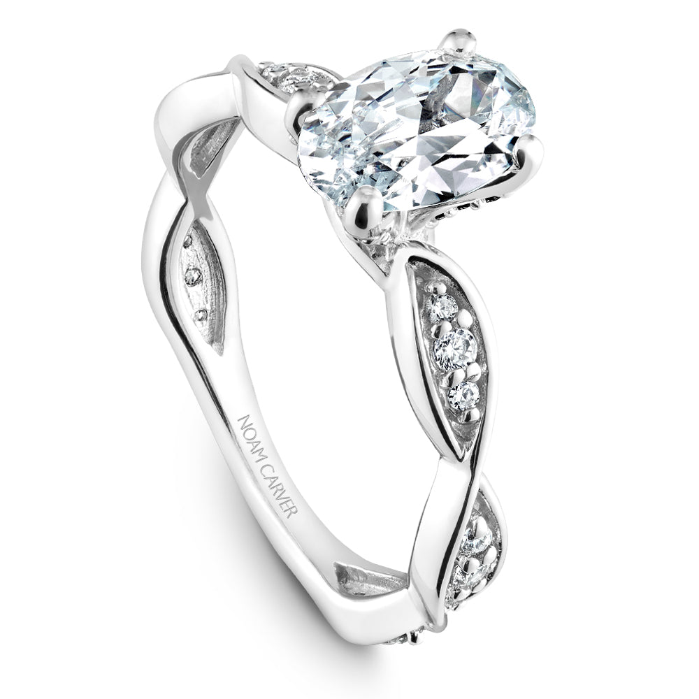 Noam Carver Engagement Ring Platinum With 30 RD TCW 0.21ct