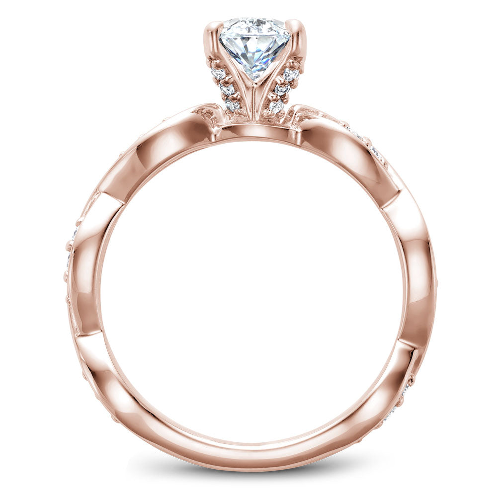 Noam Carver Engagement Ring Rose 14k Gold With 30 RD TCW 0.21ct