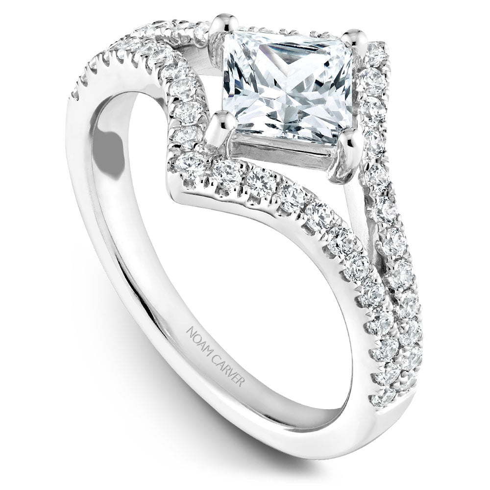 Noam Carver Engagement Ring White 14k Gold With 46 RD TCW 0.51ct