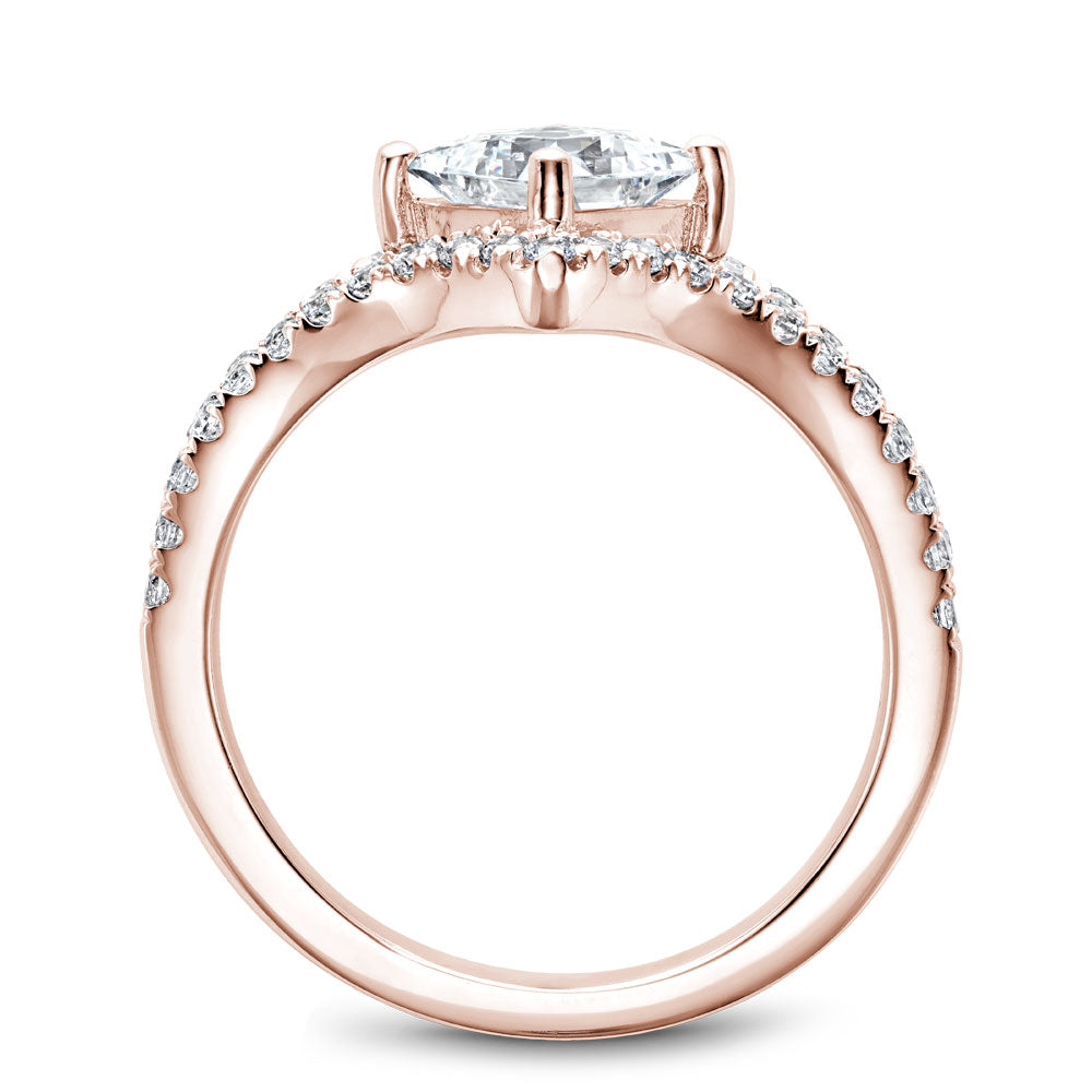 Noam Carver Engagement Ring Rose 18k Gold With 46 RD TCW 0.51ct