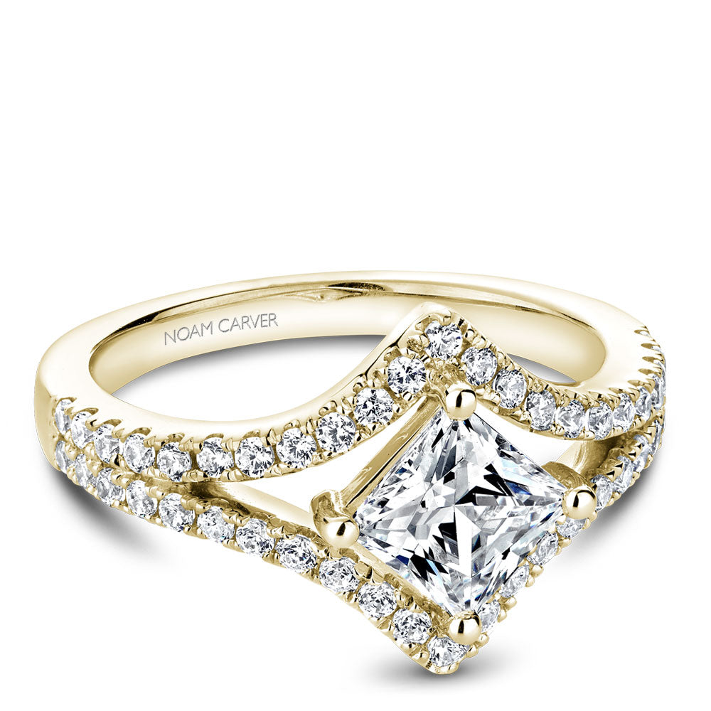 Noam Carver Engagement Ring Yellow 14k Gold With 46 RD TCW 0.51ct