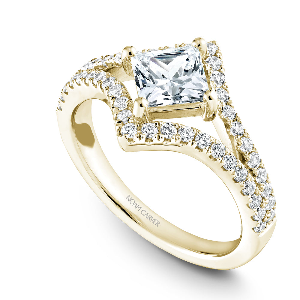 Noam Carver Engagement Ring Yellow 18k Gold With 46 RD TCW 0.51ct