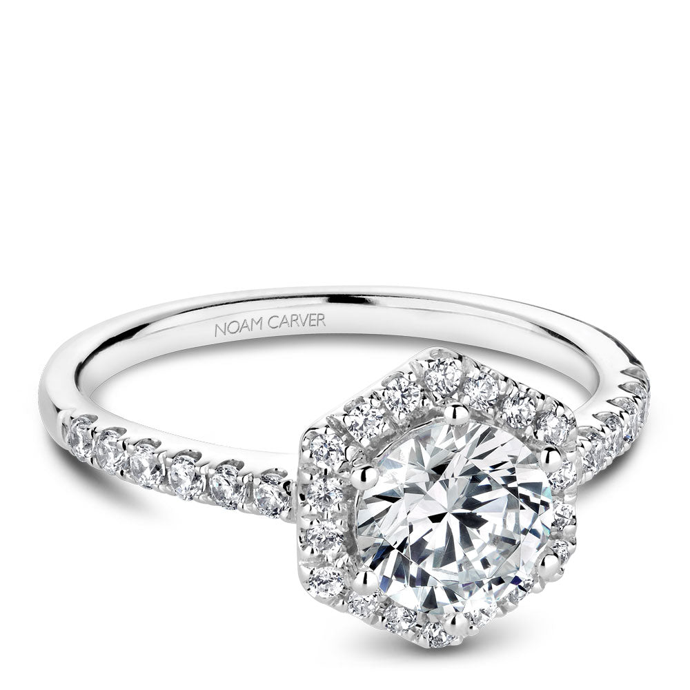 Noam Carver Engagement Ring White 14k Gold With 30 RD TCW 0.33ct