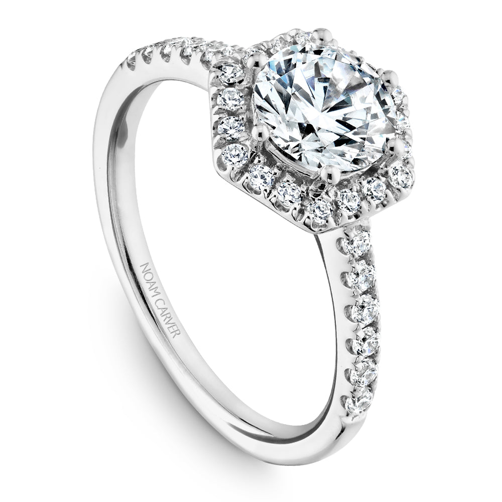 Noam Carver Engagement Ring White 14k Gold With 30 RD TCW 0.33ct