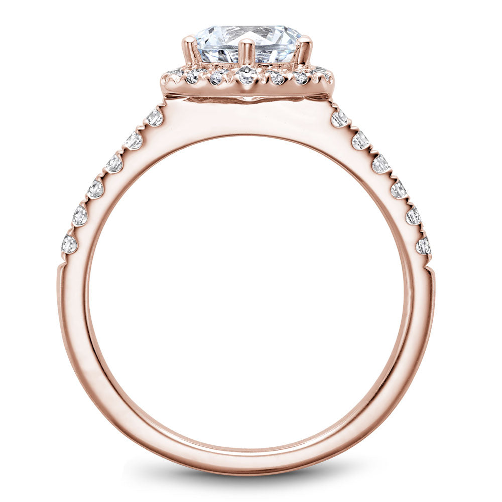Noam Carver Engagement Ring Rose 18k Gold With 30 RD TCW 0.33ct