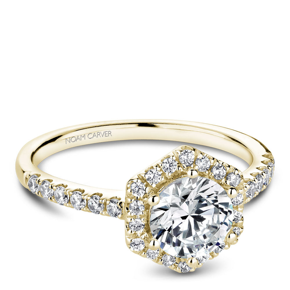 Noam Carver Engagement Ring Yellow 18k Gold With 30 RD TCW 0.33ct