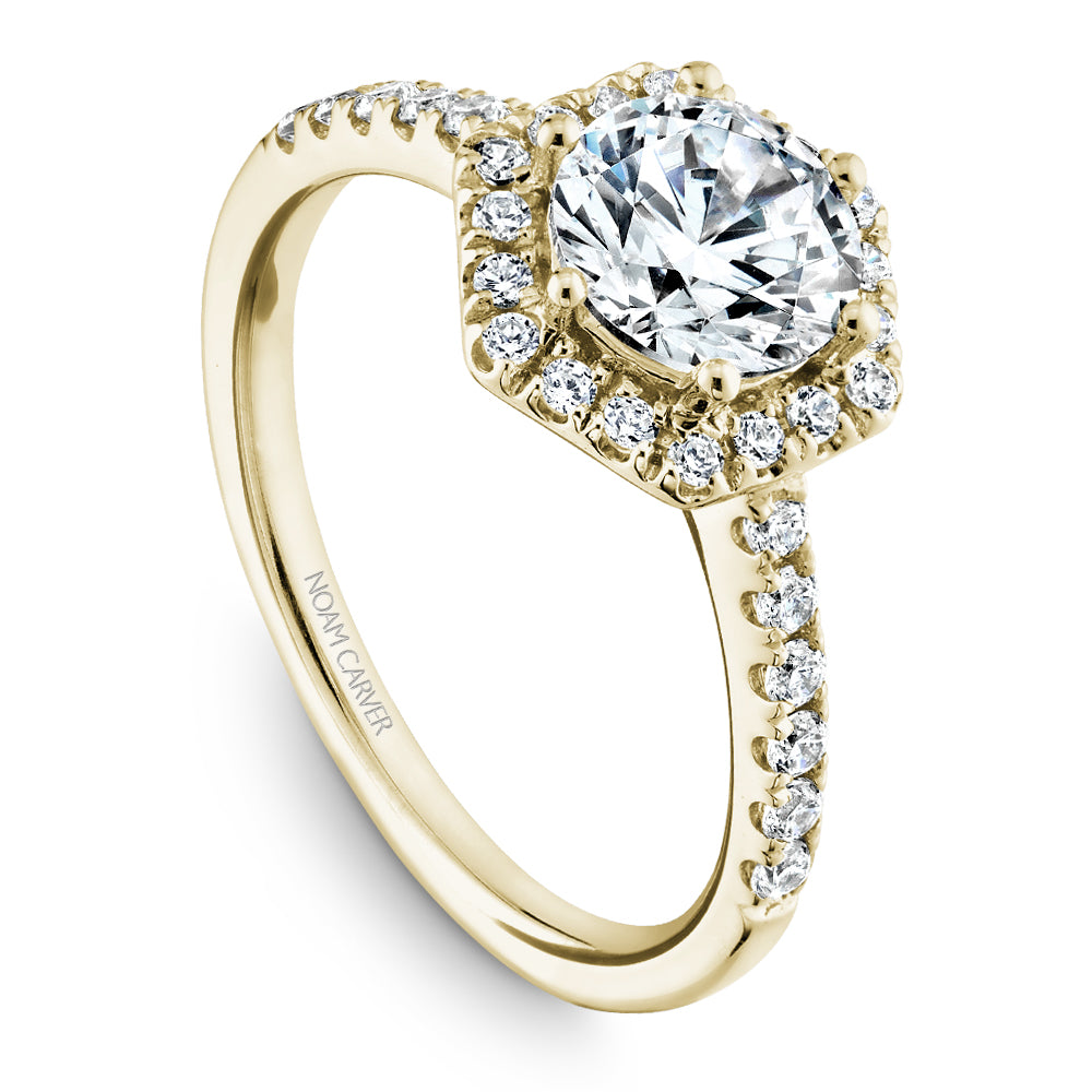 Noam Carver Engagement Ring Yellow 18k Gold With 30 RD TCW 0.33ct