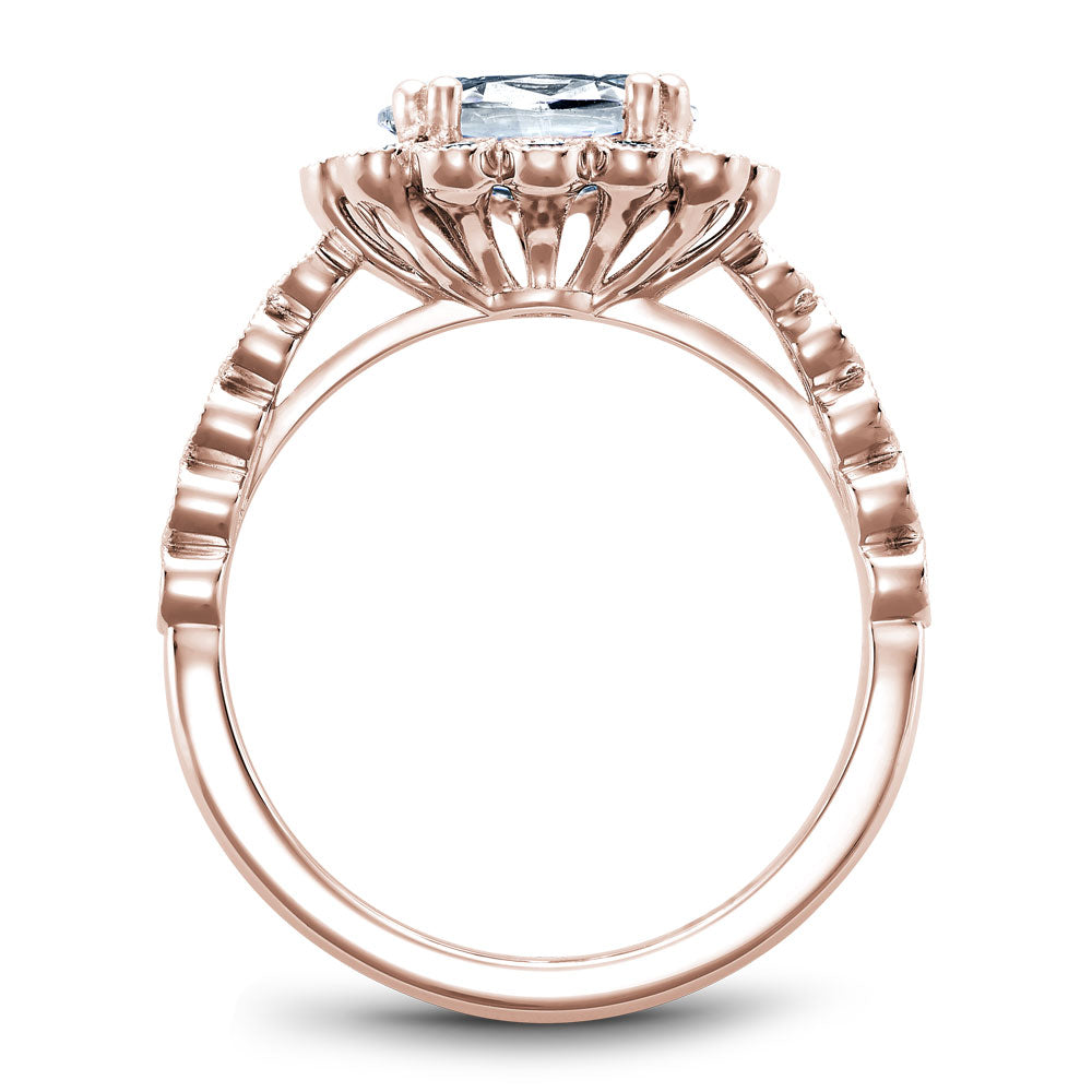 Noam Carver Engagement Ring Rose 18k Gold With 22 RD TCW 0.24ct