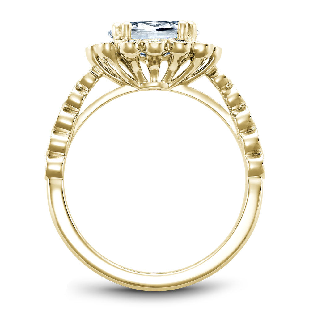 Noam Carver Engagement Ring Yellow 14k Gold With 22 RD TCW 0.24ct