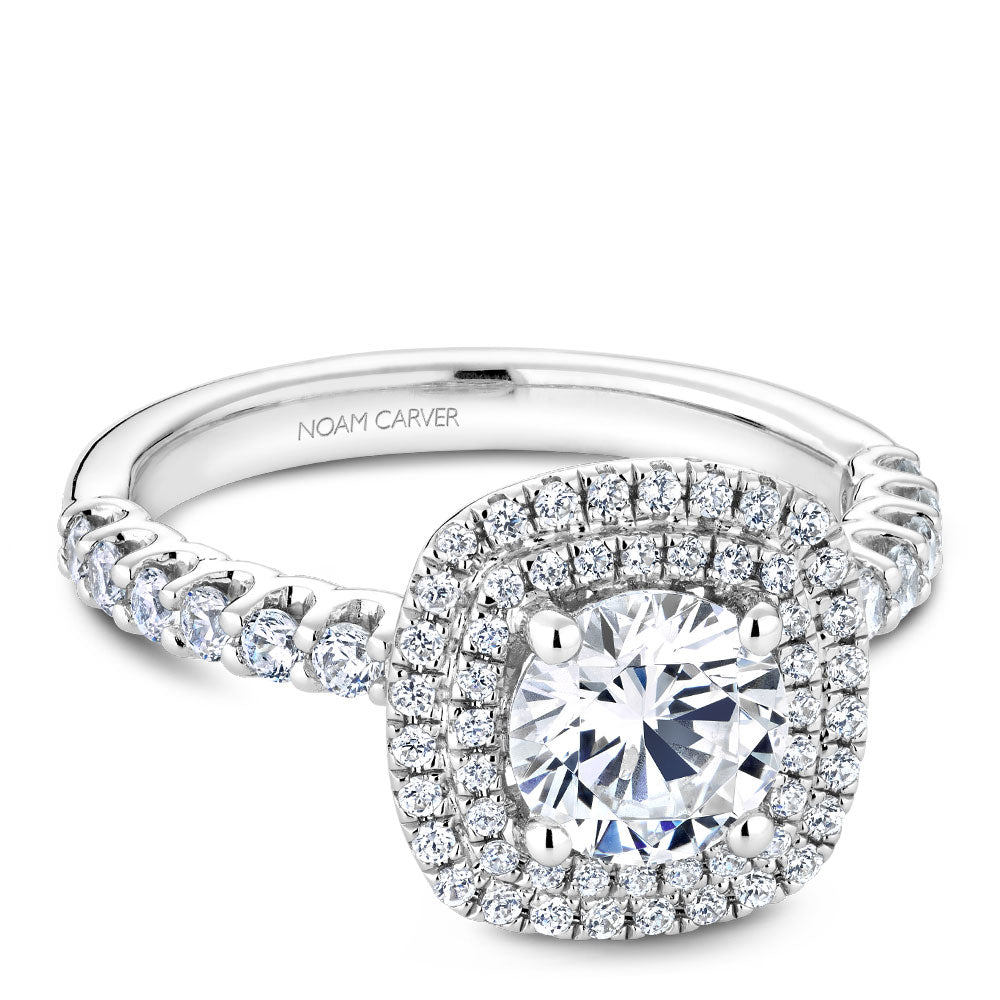 Noam Carver Engagement Ring Platinum With 66 RD TCW 0.55ct