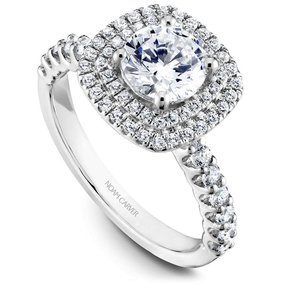 Noam Carver Engagement Ring Platinum With 66 RD TCW 0.55ct