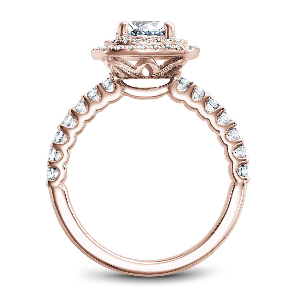Noam Carver Engagement Ring Rose 18k Gold With 66 RD TCW 0.55ct