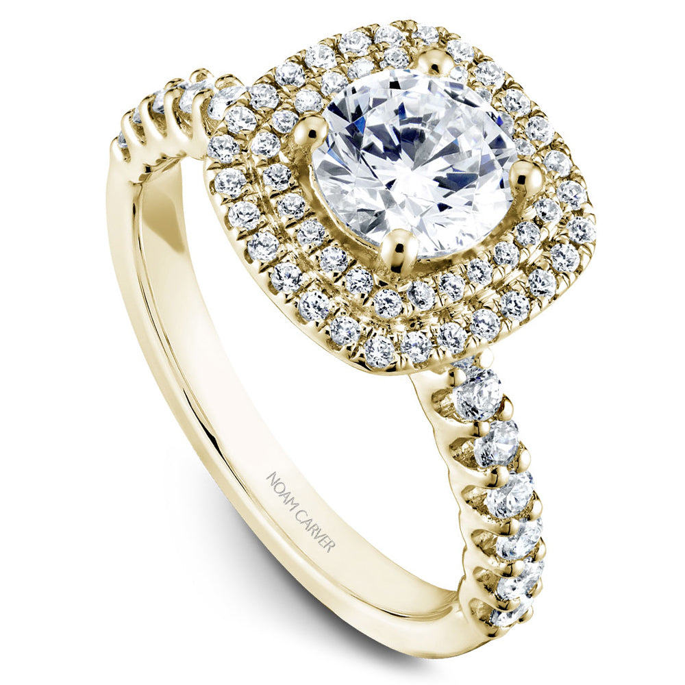 Noam Carver Engagement Ring Yellow 14k Gold With 66 RD TCW 0.55ct