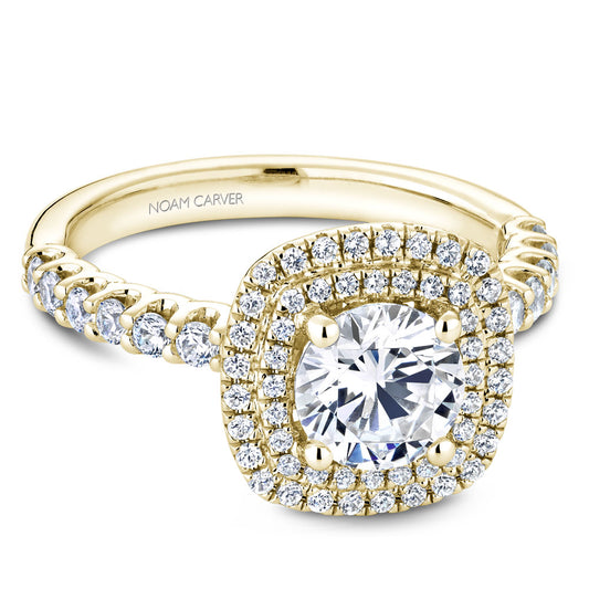 Noam Carver Engagement Ring Yellow 14k Gold With 66 RD TCW 0.55ct