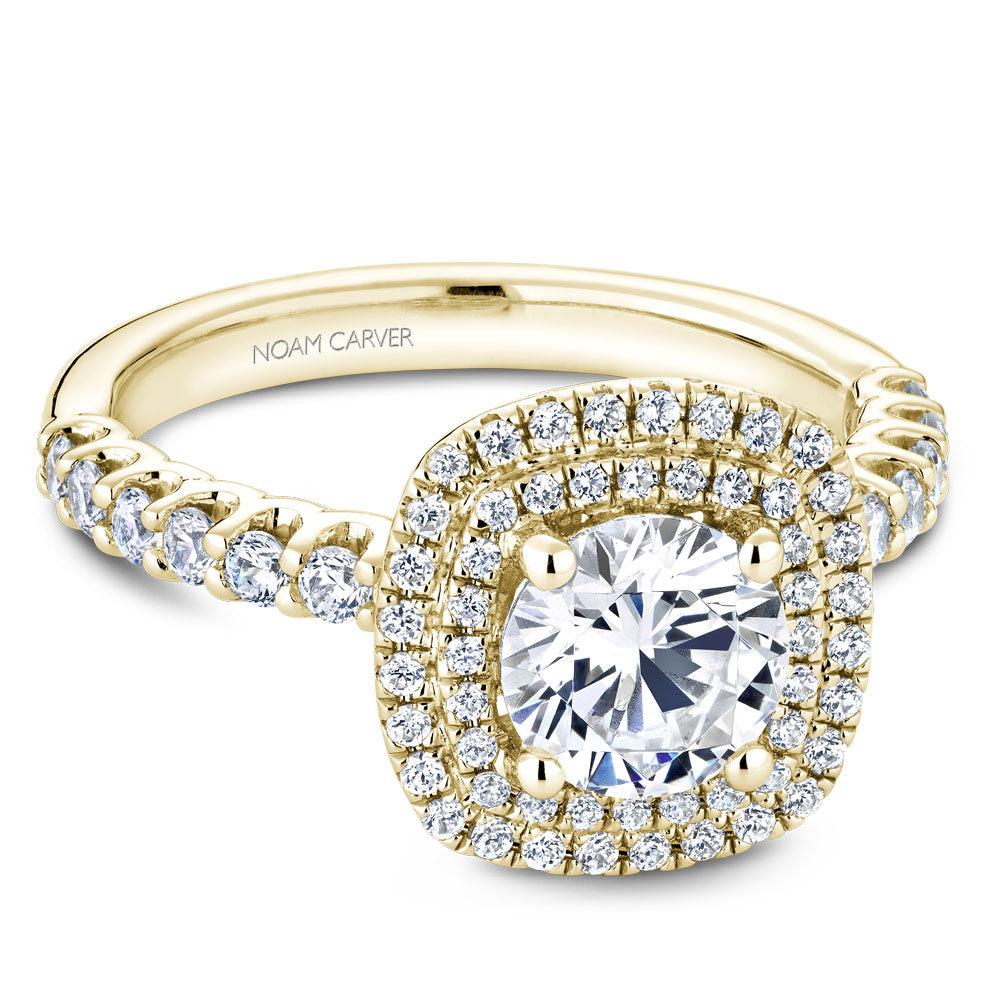 Noam Carver Engagement Ring Yellow 18k Gold With 66 RD TCW 0.55ct