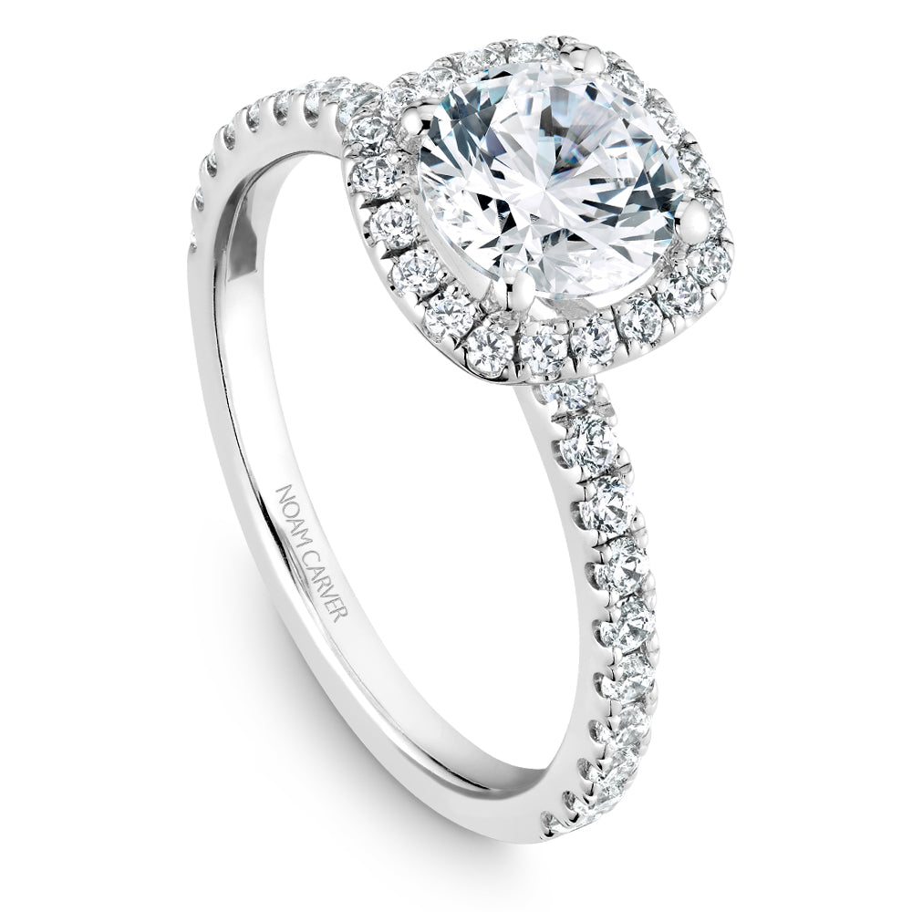 Noam Carver Engagement Ring White 14k Gold With 40 RD TCW 0.42ct