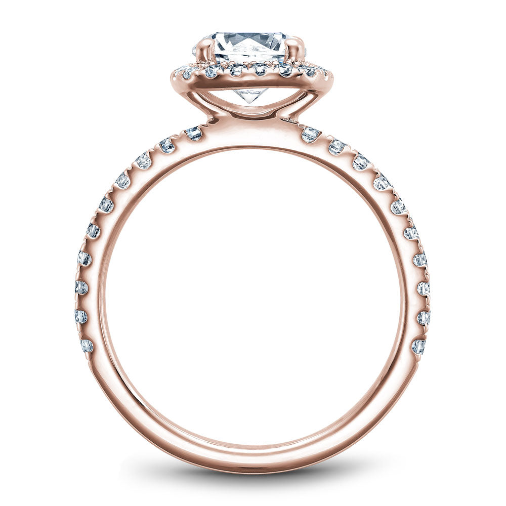Noam Carver Engagement Ring Rose 18k Gold With 40 RD TCW 0.42ct