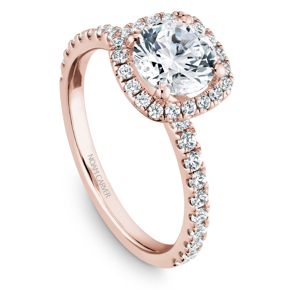 Noam Carver Engagement Ring Rose 14k Gold With 40 RD TCW 0.42ct
