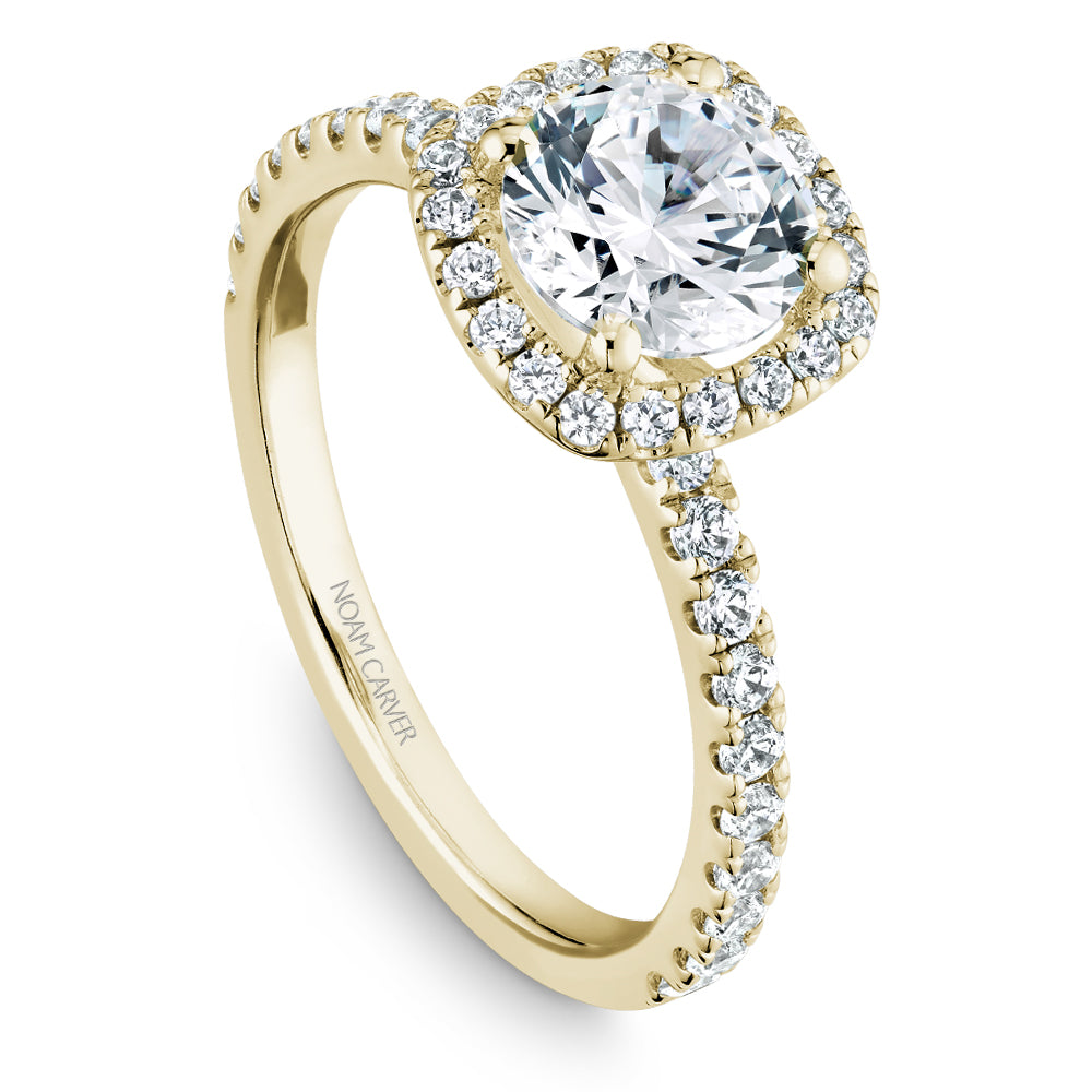 Noam Carver Engagement Ring Yellow 18k Gold With 40 RD TCW 0.42ct
