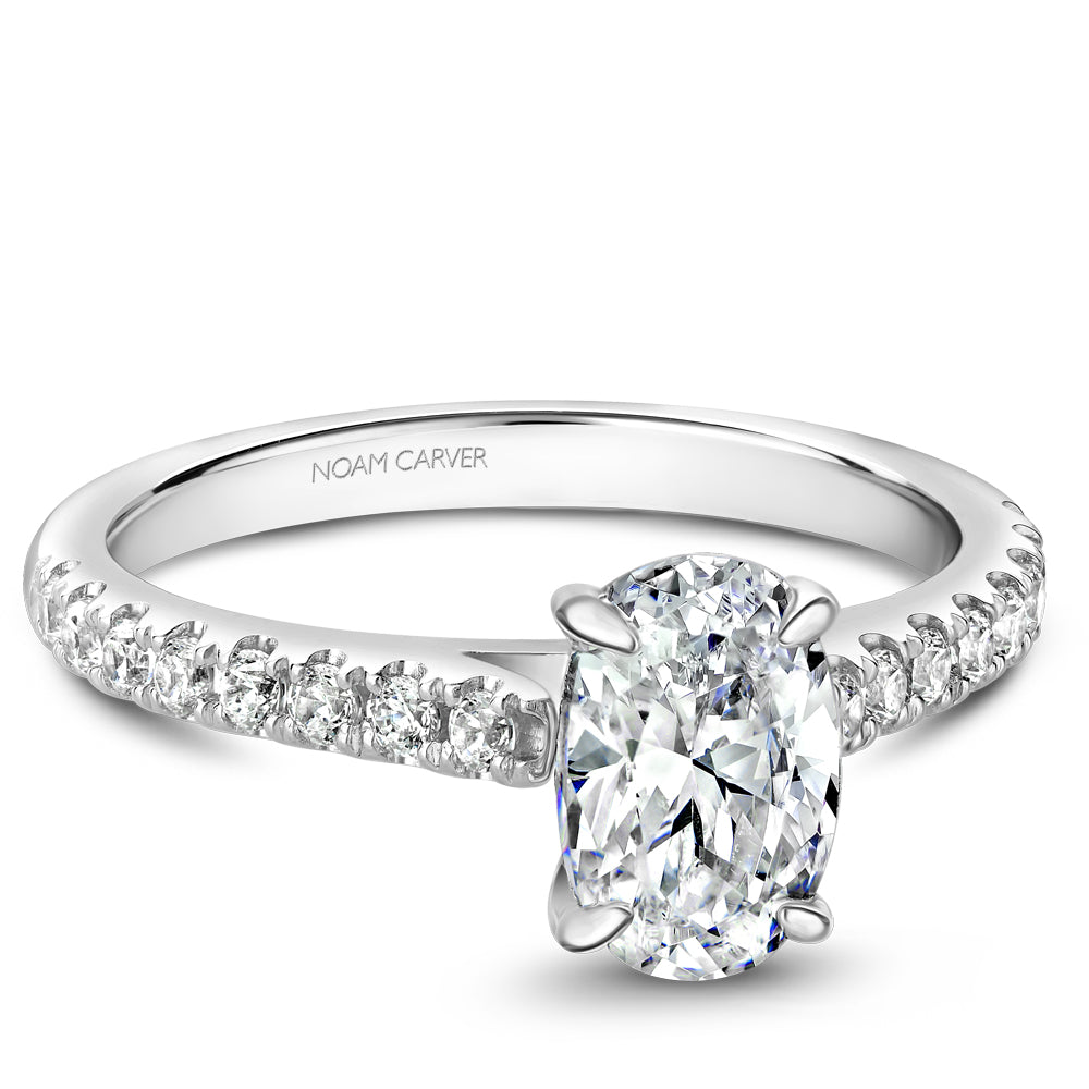 Noam Carver Engagement Ring White 14k Gold With 30 RD TCW 0.33ct